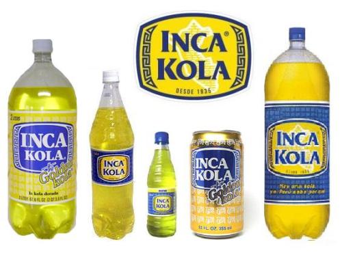 Inca Kola Bottles, Cans and Glass